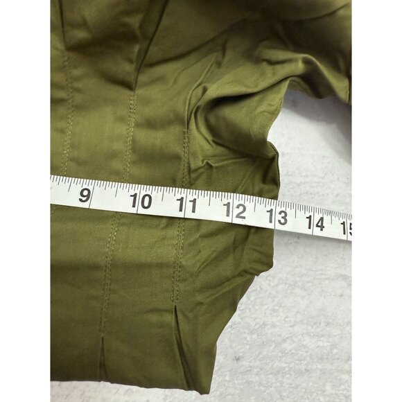 Andrea‎ Iyamah Nia Culotte Jumpsuit Green Size S Cropped Pant Bubble Sleeve - Picture 8 of 13
